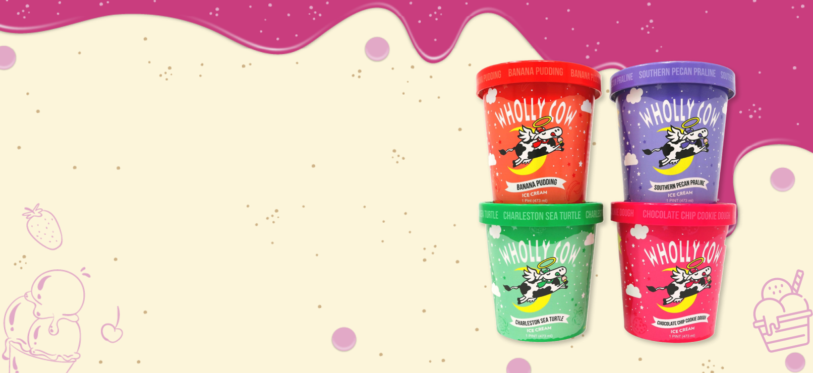 Retail Pints in Four of our Famous Flavors