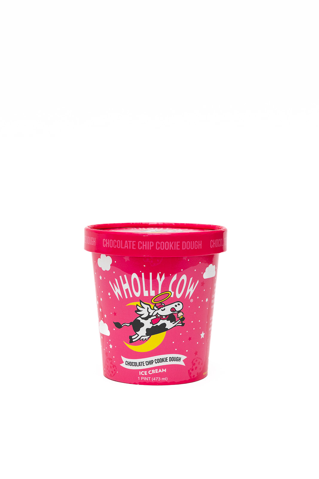 Wholly Cow local Ice Cream Chocolate Chip Cookie Dough pint container flavor Charleston South Carolina