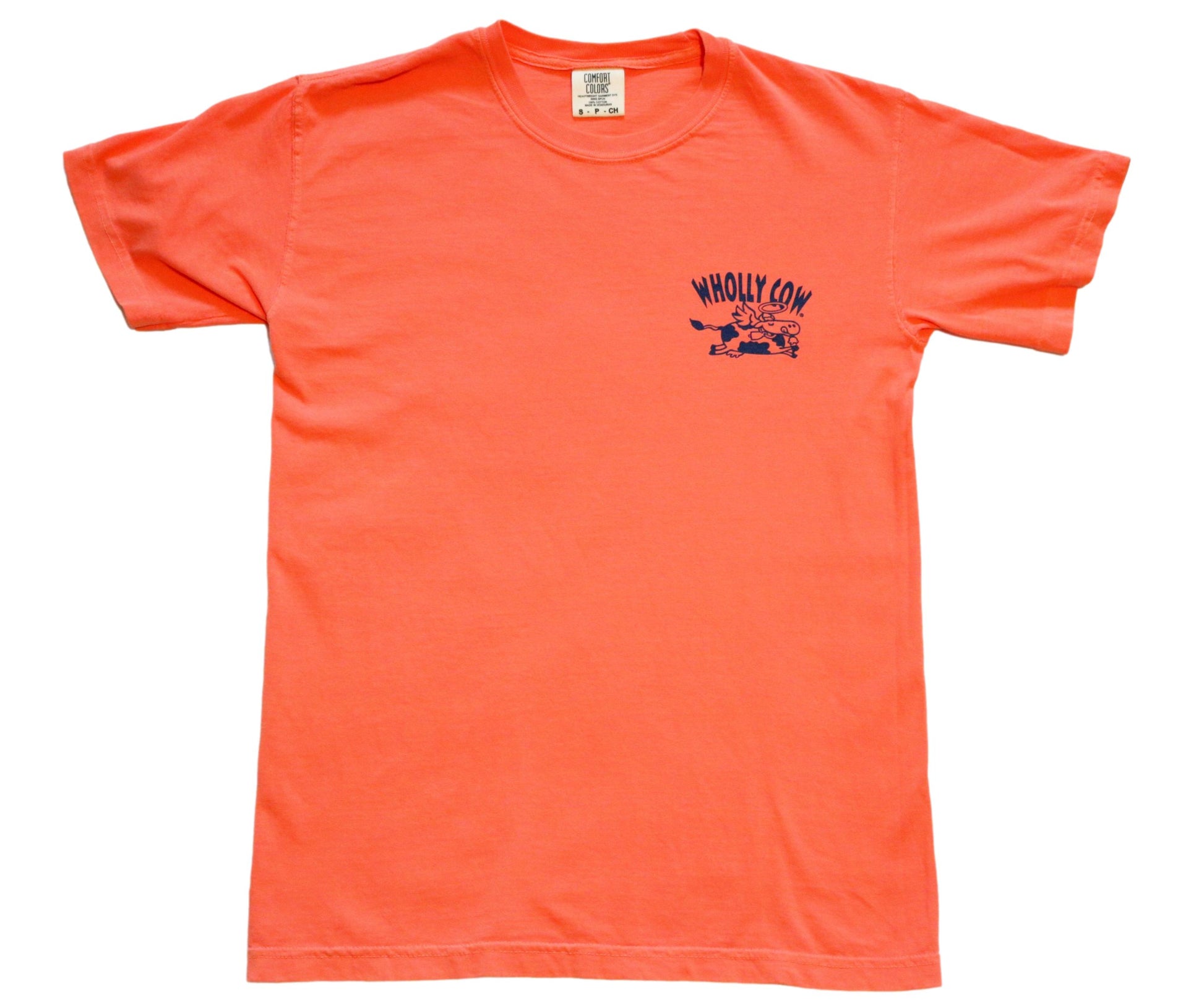 Wholly Cow Ice Cream Tshirt Coral