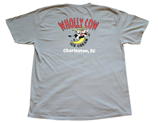 Wholly Cow Work Play Slate Gray shirt