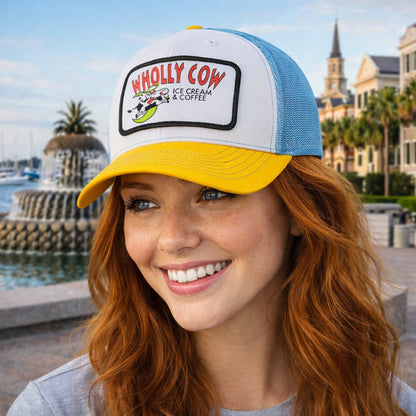 Richardson trucker hat Charleston, South Carolina local Wholly Cow Ice Cream and Ice Cream