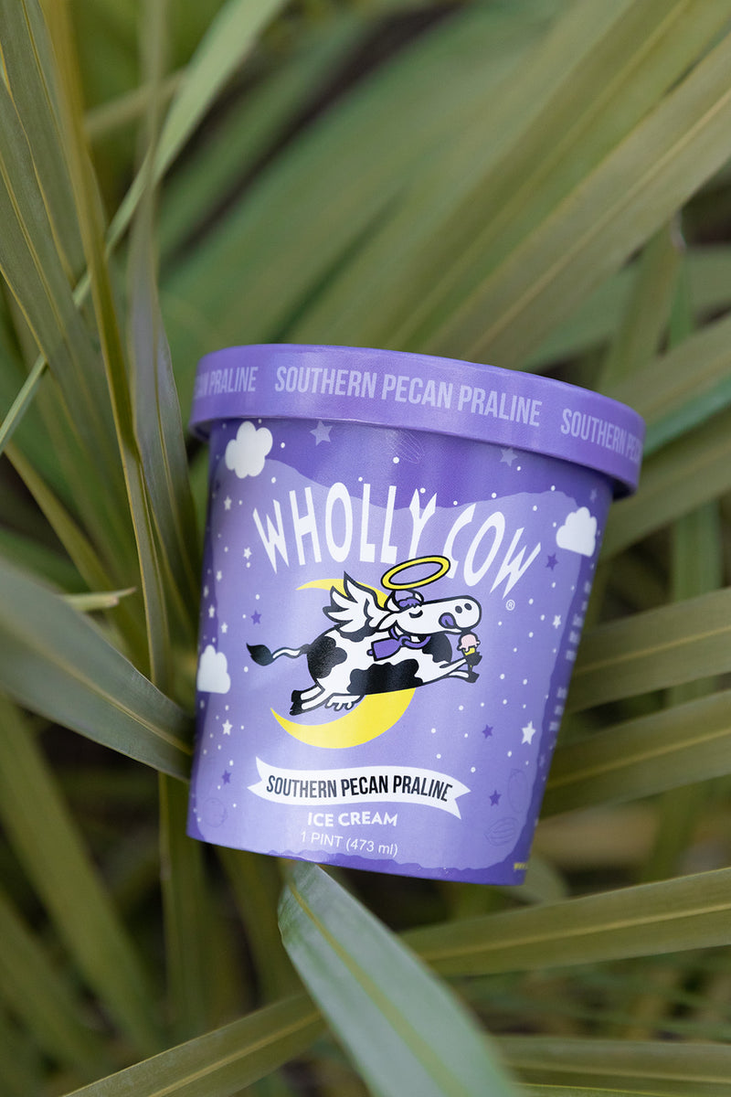 Local  Charleston, South Carolina Wholly Cow Southern Pecan Praline Caramel Ice Cream