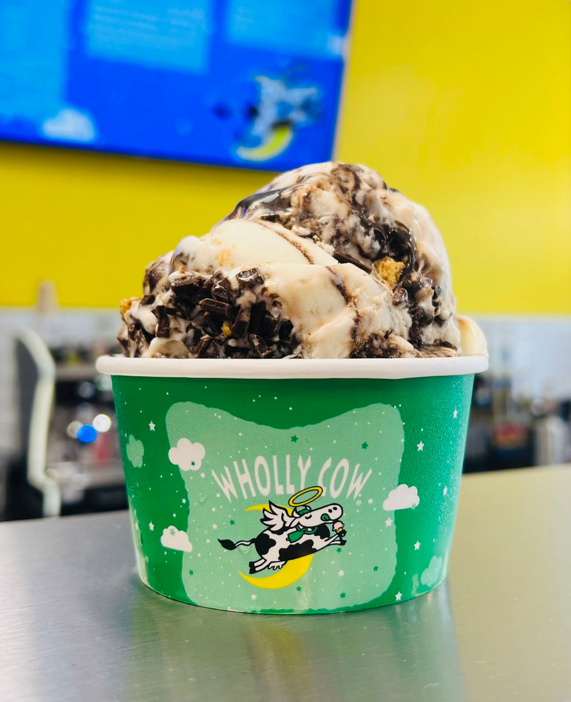 Deer Tracks Flavored Ice Cream at Wholly Cow Ice Cream Shop in West Ashley in Charleston.